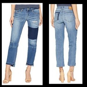 NWT Patchwork Vintage Wash Jeans